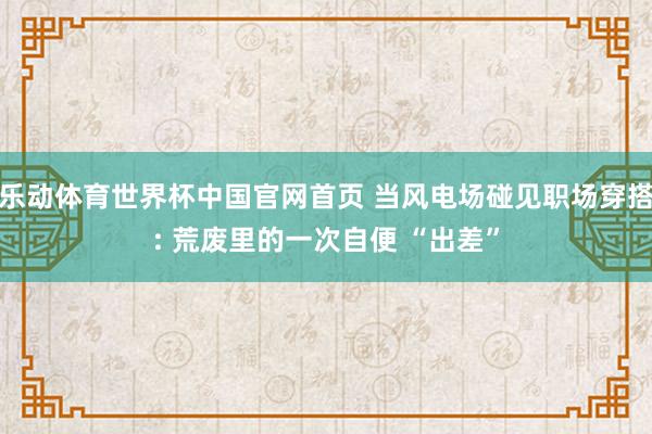乐动体育世界杯中国官网首页 当风电场碰见职场穿搭: 荒废里的一次自便 “出差”