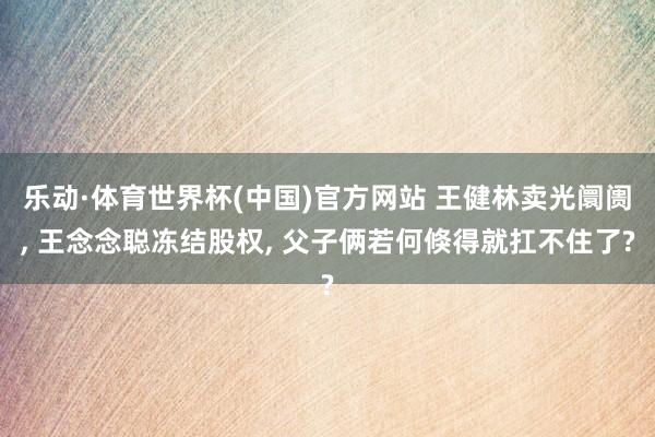 乐动·体育世界杯(中国)官方网站 王健林卖光阛阓， 王念念聪冻结股权， 父子俩若何倏得就扛不住了?