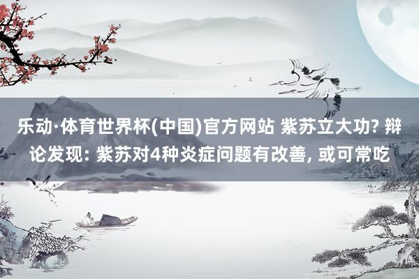 乐动·体育世界杯(中国)官方网站 紫苏立大功? 辩论发现: 紫苏对4种炎症问题有改善， 或可常吃