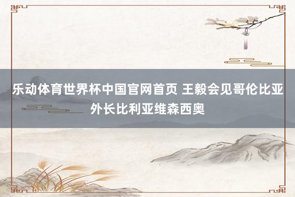 乐动体育世界杯中国官网首页 王毅会见哥伦比亚外长比利亚维森西奥
