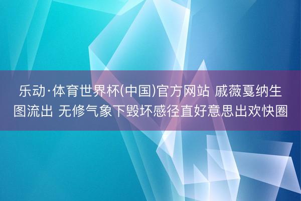乐动·体育世界杯(中国)官方网站 戚薇戛纳生图流出 无修气象下毁坏感径直好意思出欢快圈