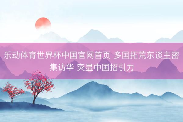 乐动体育世界杯中国官网首页 多国拓荒东谈主密集访华 突显中国招引力